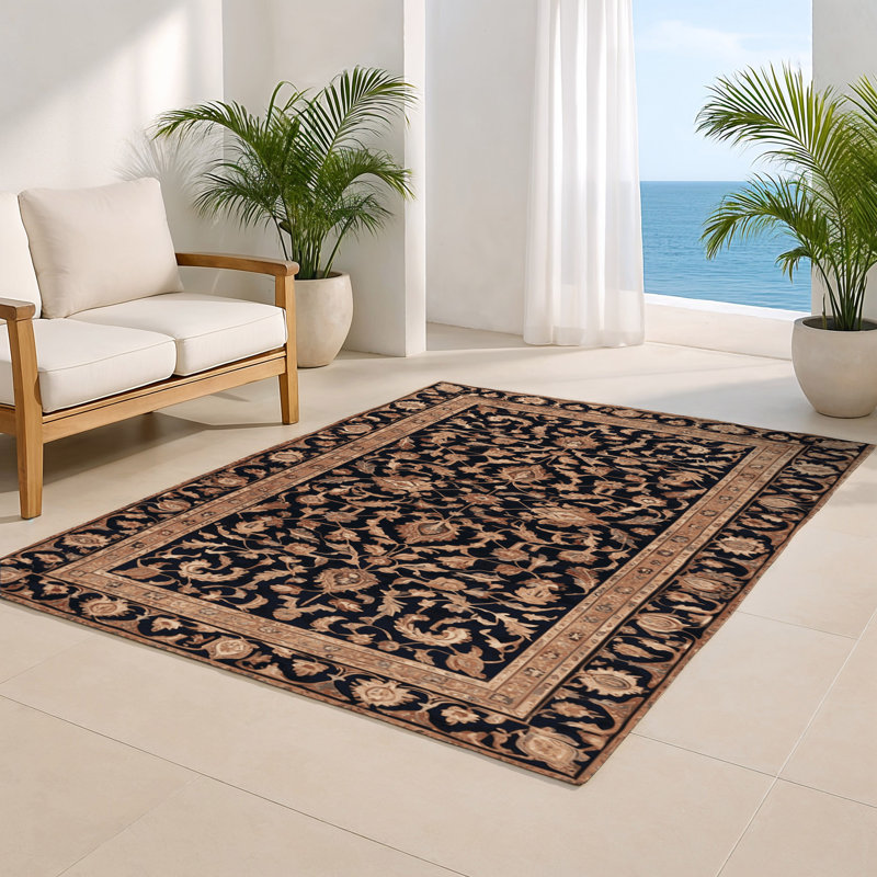 Tapis d'intérieur et d'extérieur brun Persian, Rectangle 4pi x 6 pi