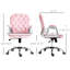 Fauteuil de bureau en velours rose, siège réglable et pivotant à 360° pour une mobilité optimale. Fauteuil confortable en velours, inclinable et relaxant.