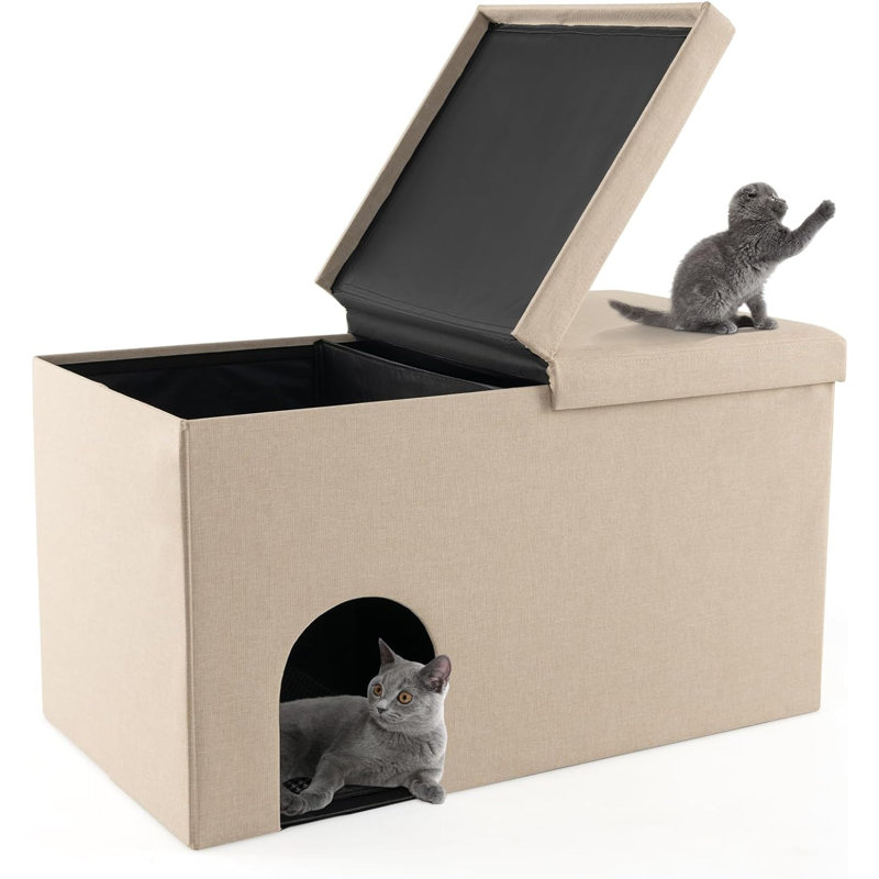 Litter Box Enclosure, Beige