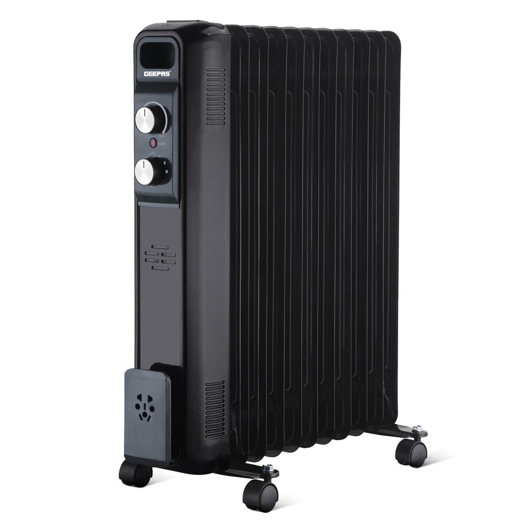 Geepas Oil Filled Radiator Heater, 2500W | Portable Electric Heater