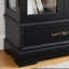 Adjustable Shelf Lighted Glass Curio With Built - In Drawer And Vintage Metal Handle, Black, For Treasures Showcase At Home Retro Case 3 Shelves Tip Device, Barware Display