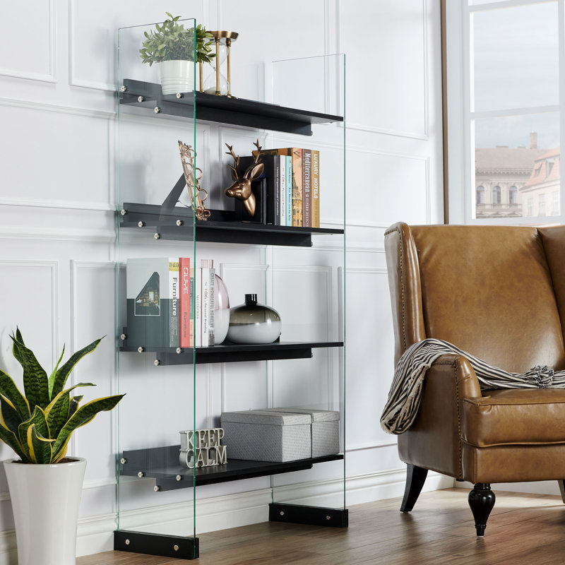 160cm H x 85cm W Glass Standard Bookcase