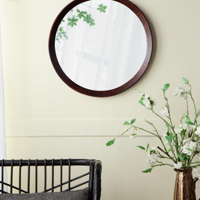 Décoration murale en bois de manguier de style transitionnel 20 po x 1,5 po avec cadre en bois de manguier massif pour la salle de bain, console de vestibule posée contre le mur