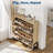Slim Shoe Storage Cabinet with 2 Turn Drawers – Adjustable Shelf – Metal Legs – Freestanding Hallway Organizer – Pure Wood Color-203026990