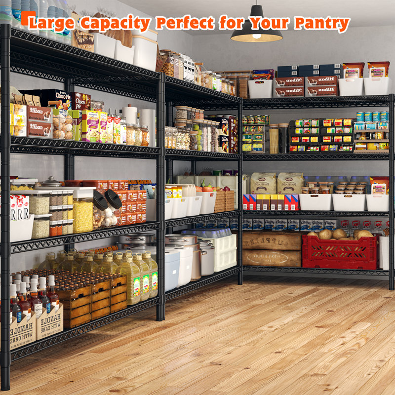 Shynar 60"W Shelving Unit, Heavy-duty Storage Shelves for Kitchen, Adjustable Garage Shelving, 65.3" H x 60" W x 24" D