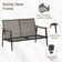Outdoor 4-Person Seating Group Metal Conversation Set with Wicker Backrest（ No Ottoman)）