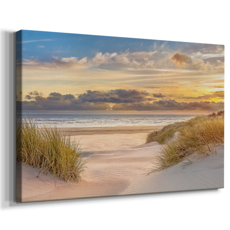 Coucher de soleil sur les sables roses - Cavas enveloppés de galerie, 32 x 48