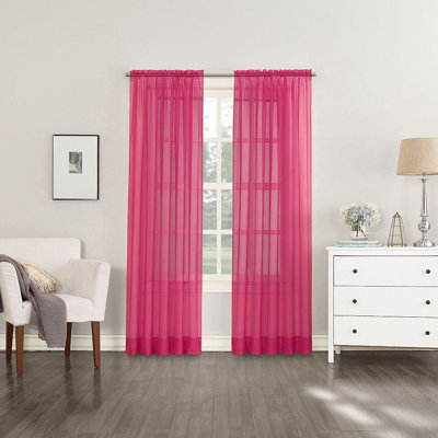 Paire de rideaux transparents avec passe-tringle Emmons