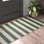 Tapis d'extérieur rayé beige / vert foncé Kempston
