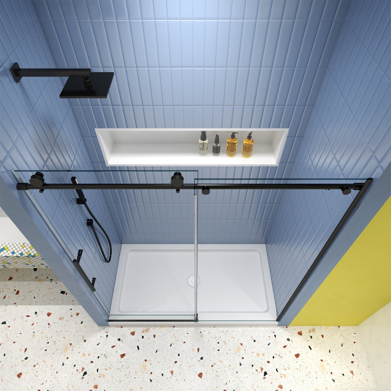 Porte de douche en verre, Noir