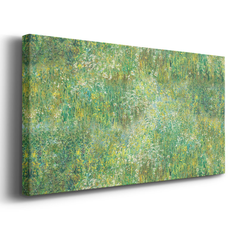 Série paysage - MCLX III - Toile tendue avec châssis encadré - Prêt à être accroché, H 21 po x l 41 po, Doré