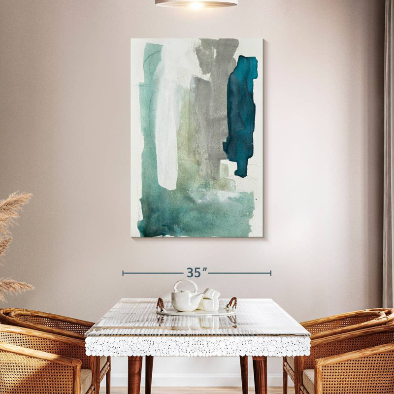 Verre de mer Avery turquoise I, H 48 po x l 32 po