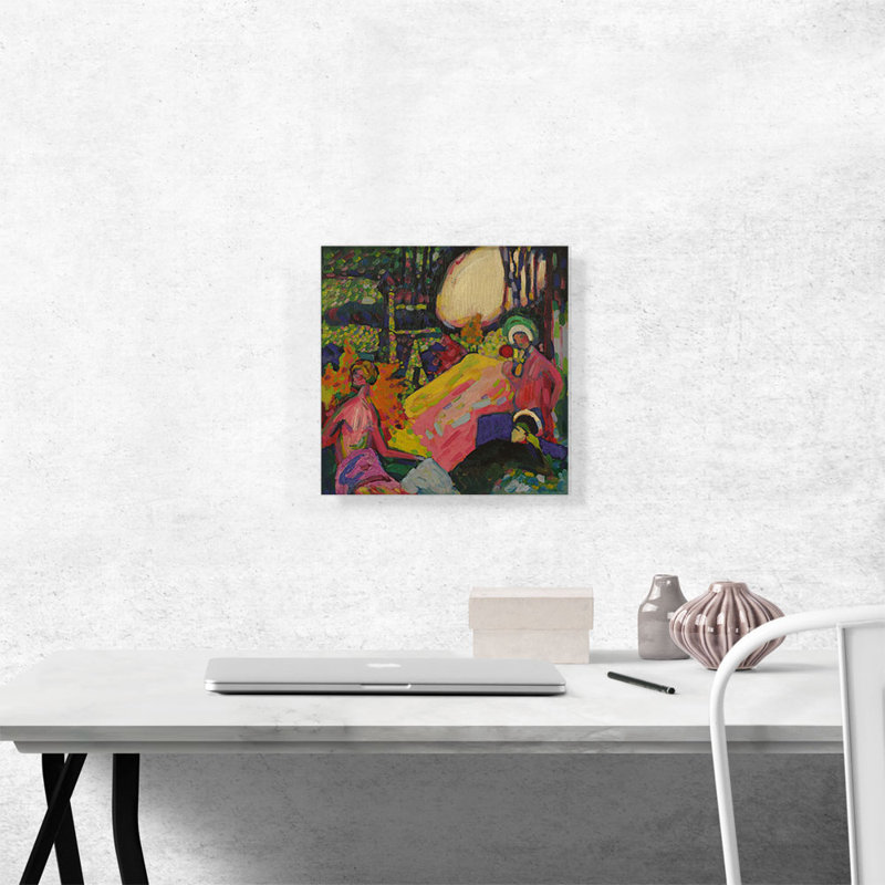 «White Sound 1908» par Wassily Kandinsky - reproduction d'art sur toile tendue, H 12 po x l 12 po x P 1,5 po