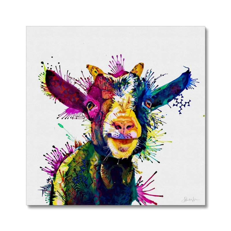 Zeus King of the Goats - Wrapped Canvas Art Prints from Sarah Taylor Art, 60cm H x 60cm W
