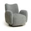 Chaises d'appoint pivotantes Modern 360, tissu gris foncé, salon compact à domicile