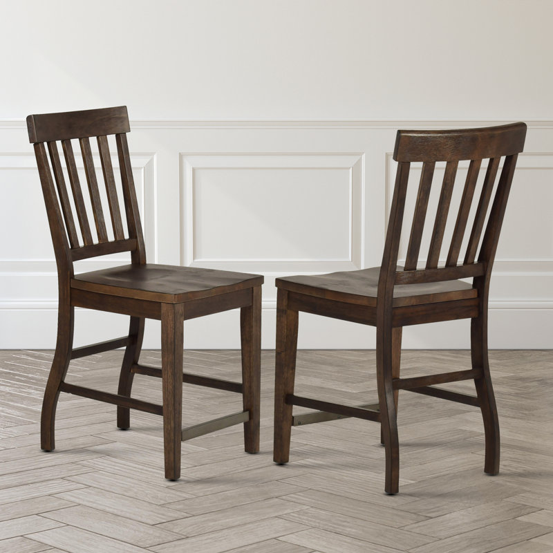 Tabouret de comptoir 24 po Sevenoaks, Chêne foncé