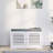 Shoe Storage Bench With Padded Seat Cushion, Entryway Bench With 2 Barn Doors-White-616365573-609533061