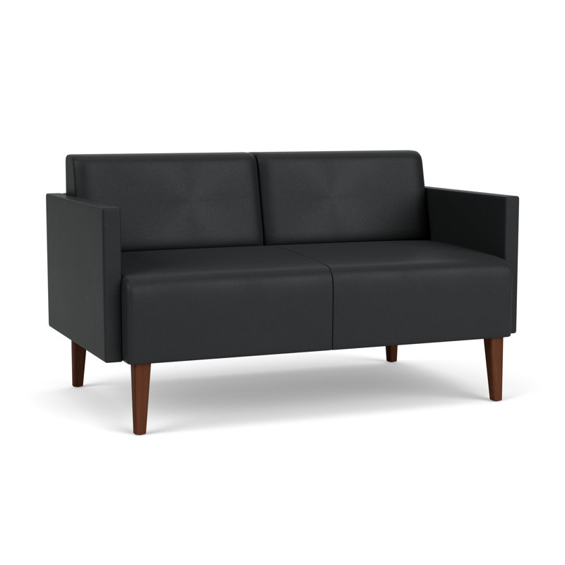 Causeuse de réception Luxe Lounge, Modena graphite, Bois de noyer