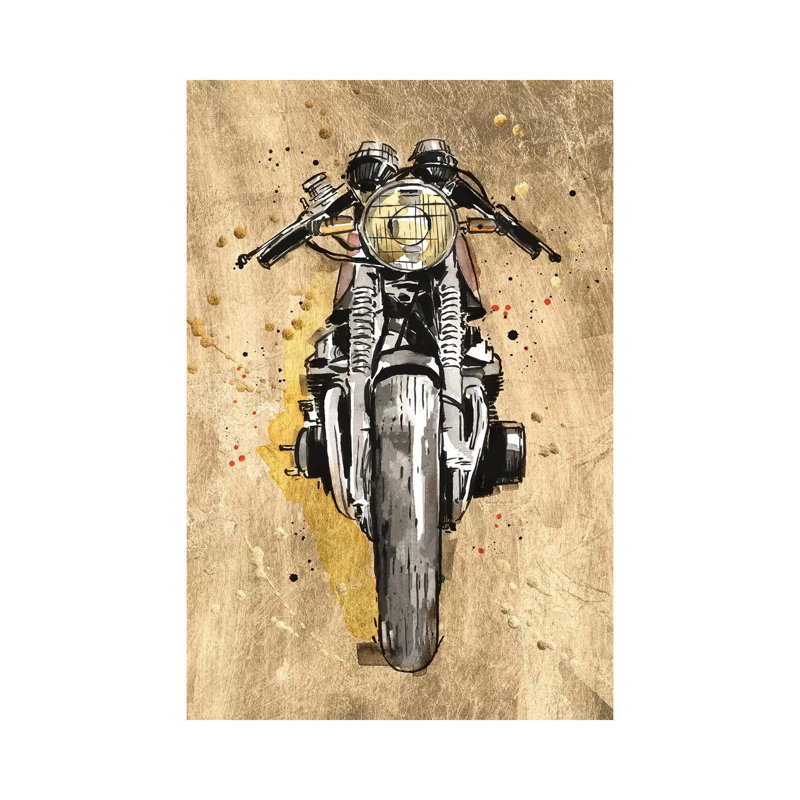 Metallic Rider I by Annie Warren - Wrapped Canvas Gallery-Wrapped Canvas Giclée, 20.32 cm H x 30.48 cm W