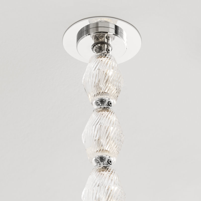 Collier 240 Chandelier, 89.7" H x 2" W x 2" D, Polished Nickel