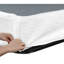 Base de matelas simple en métal noir et housse en tissu texturé - 8,5 po de hauteur, support à 12 lattes, facile à monter, capacité de poids de 350 lb, assemblage des éléments clés de la chambre à coucher, addition-1658581963