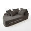 Canapé-lit inclinable semi-circulaire modulaire 2 en 1 de 78,5 pouces avec oreiller cervical et coussins décoratifs-486671987