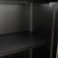 Meuble de rangement noir en bambou à grande capacité pour salle de bain