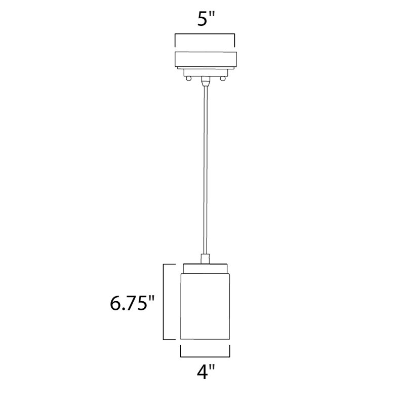 Luminaire suspendu cylindrique 1 lumières Caverly