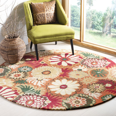 Arber Hand Tufted Wool Floral Rug