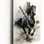 Horloge murale cheval noir-99638044