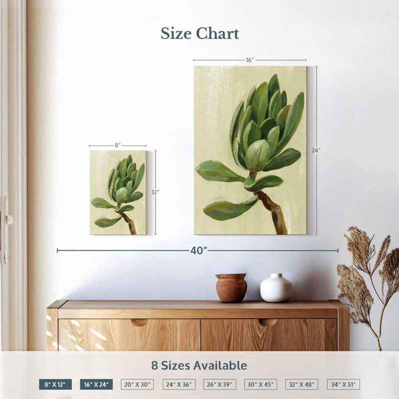 Harnek Front Yard Succulent III, 12" H x 8" W
