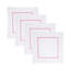 Ensemble de 4 serviettes de table à ourlet avec bordure à bordure - Ensemble de 4 serviettes élégantes pour les réceptions de tous les jours et les cocktails-392005656-500510131