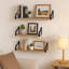 Harbour Housewares - Rustic Wooden Floating Shelves - 3 Piece Set