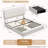 Diamond Button Tufted Bed Frame with LED Headboard Footboard & 2 Drawers Side Pockets-1026646252-1038903019