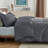 Bedsure Silver Gray  Duvet Cover Cal King Size - Soft Double Brushed Bedding Set for Kids & Adults（Set of 3）-109724489-109724494