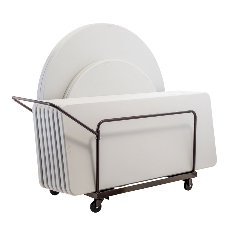 Brown Folding Dolly with Tubular Steel for Tables
