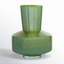 Modern Style Magician's Hat Jade Green Glass Vase, 12" X 11" X 11"
