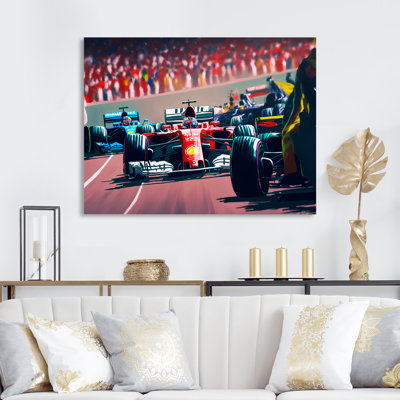 Voiture de course à Monaco GP X - Décoration murale moderne en métal