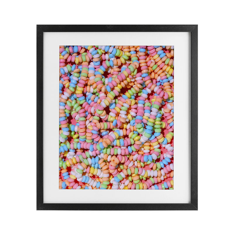 Collier pastel bonbon, reproduction encadrée sous verre, conception par Lish Creative, 16 x 13