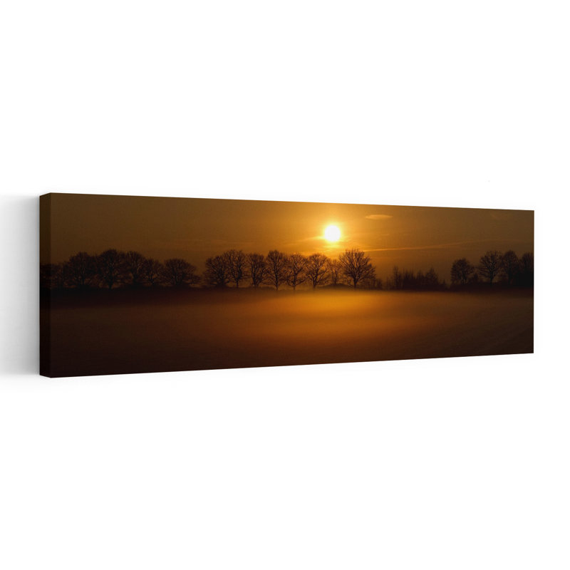 Golden Fog Sunrise by Wieteke De Kogel - Wrapped Canvas Panoramic Print, 91.44 cm H x 30.48 cm W