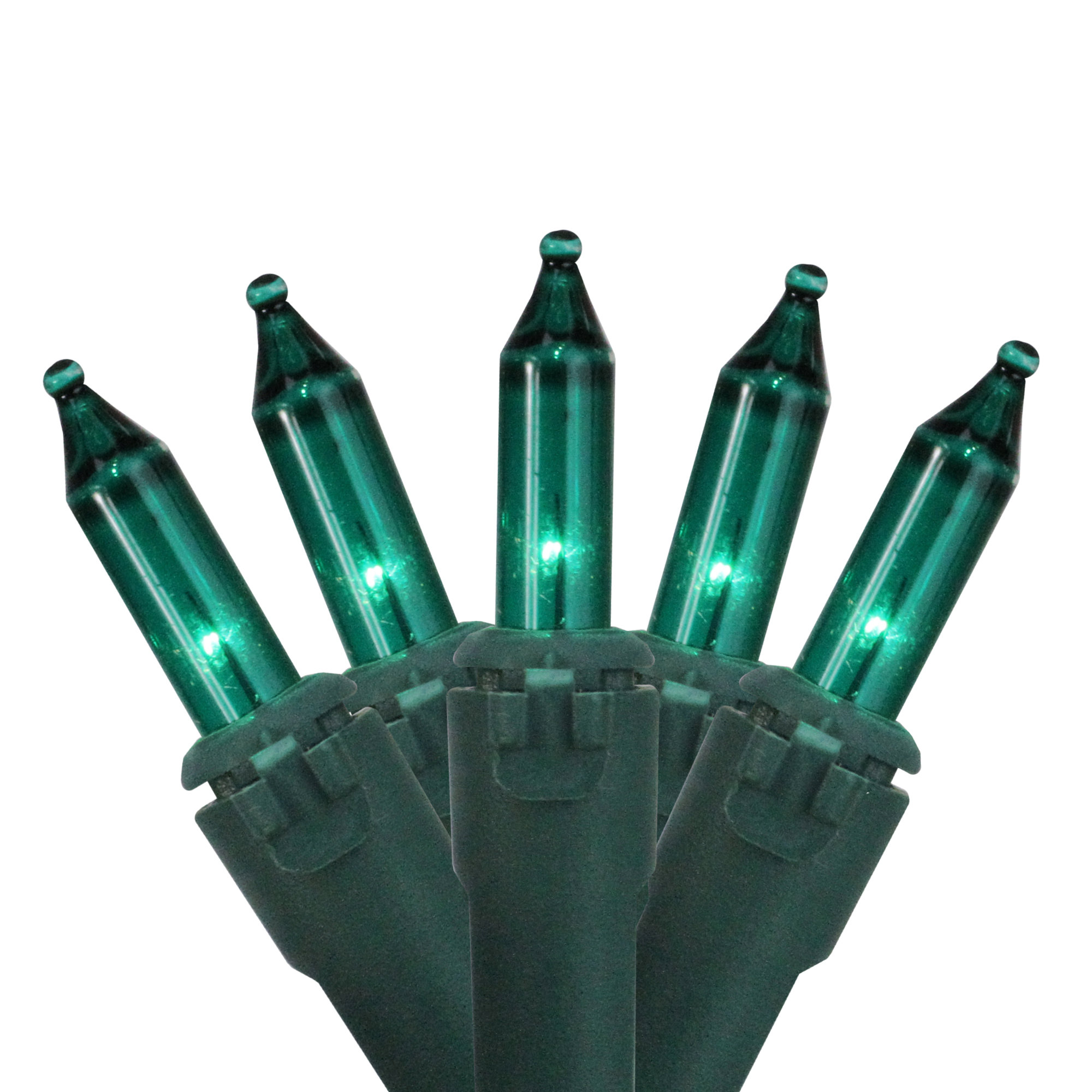 Mini Christmas Lights -  Wire Set, Teal, 23' L