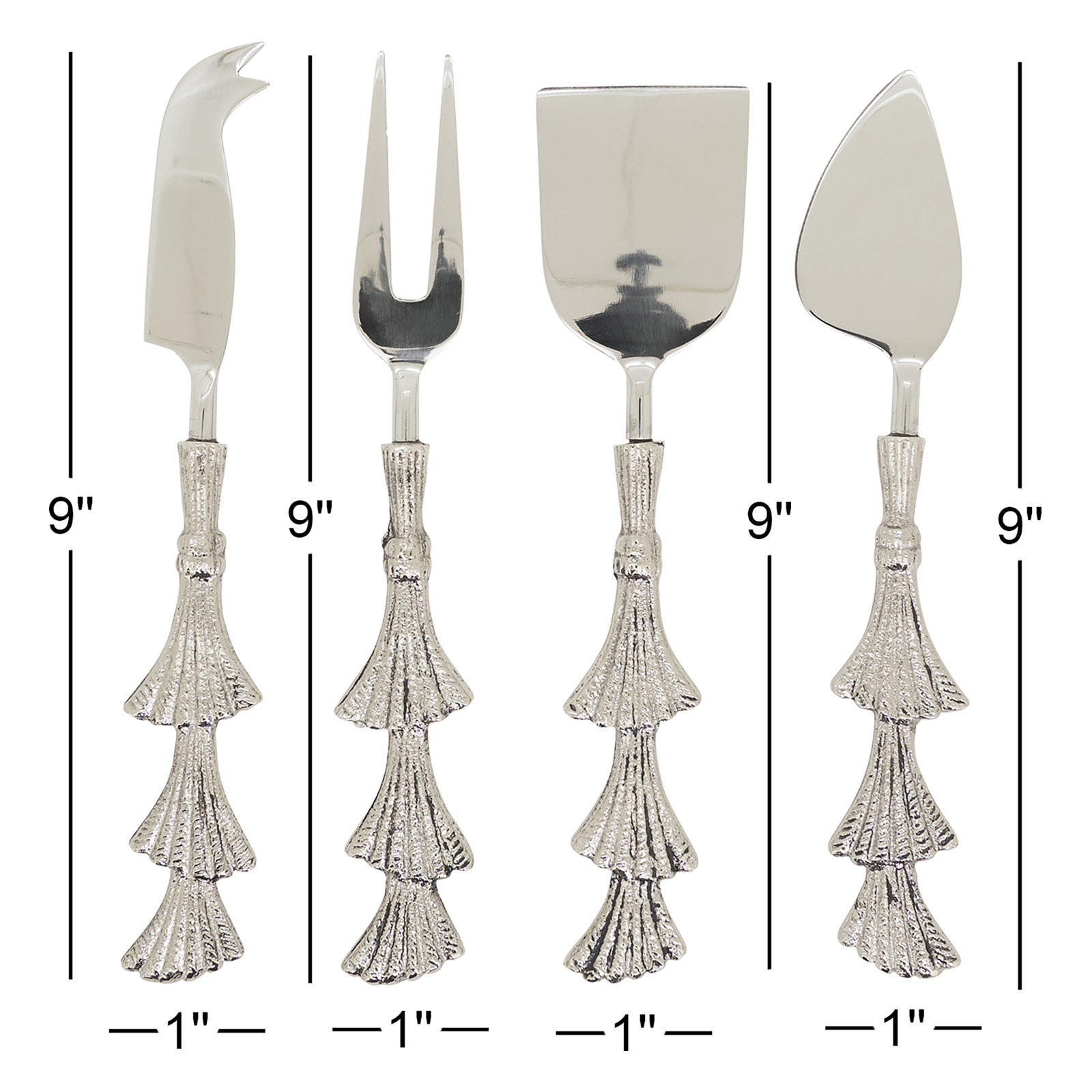Stainless Steel Cheese Serving Set, Silver
