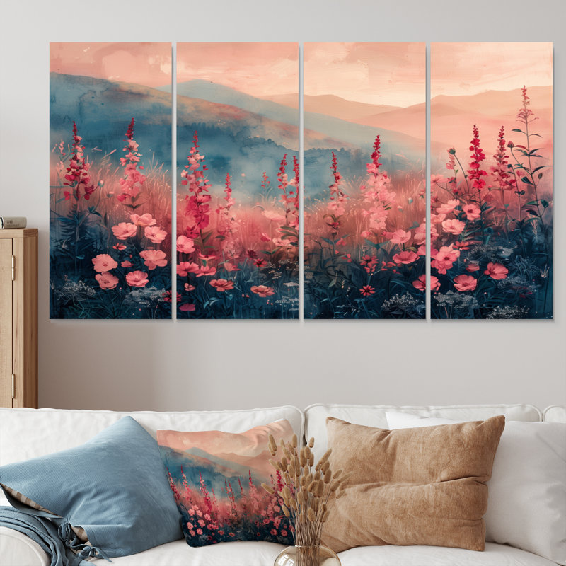 Aquinnah - ensemble de reproduction d'art mural Lupin, H 28 po x l 48 po