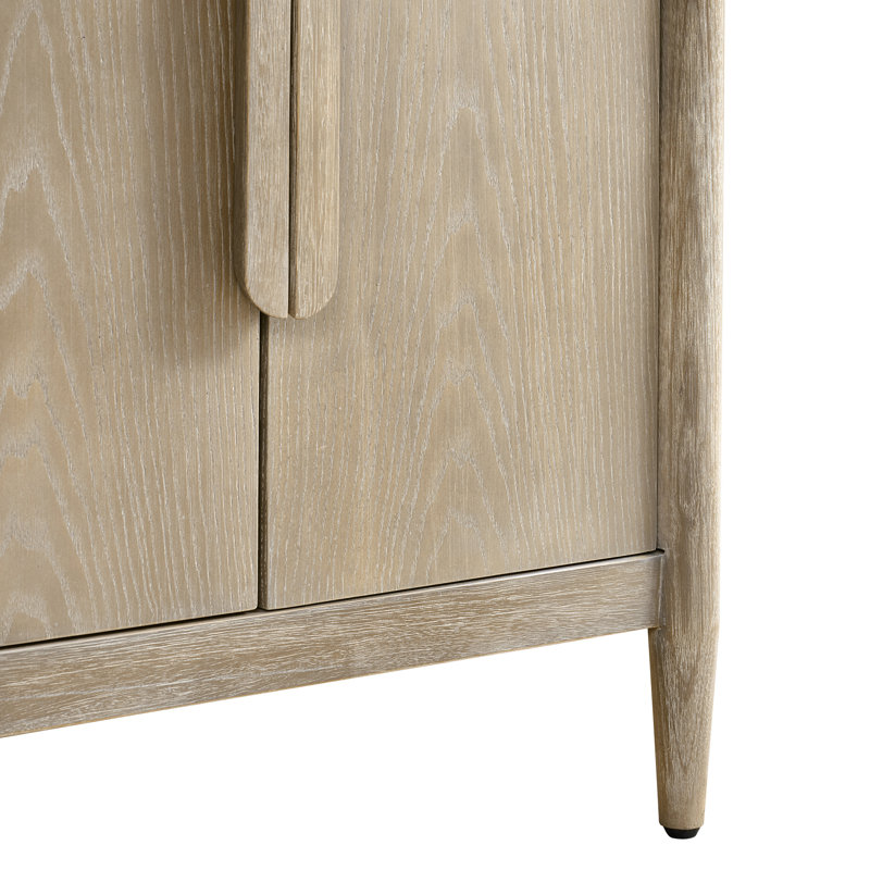 60" Double Bathroom Vanity In Whitewashed Ash
