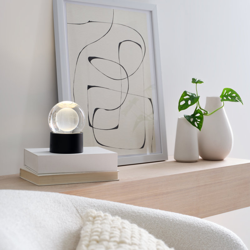 Mina Accent Rechargeable Table Lamp, Natural Brass