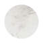 Table de bout ronde en acier inoxydable avec plateau rond en marbre blanc