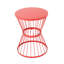 Table d'appoint rouge 16,5 "x l 20,56" avec table en fer et table d'extérieur moderne, cadre sophistiqué 16 "-121074513