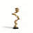 Modern Abstract Gold Resin Twisted Floor Sculpture