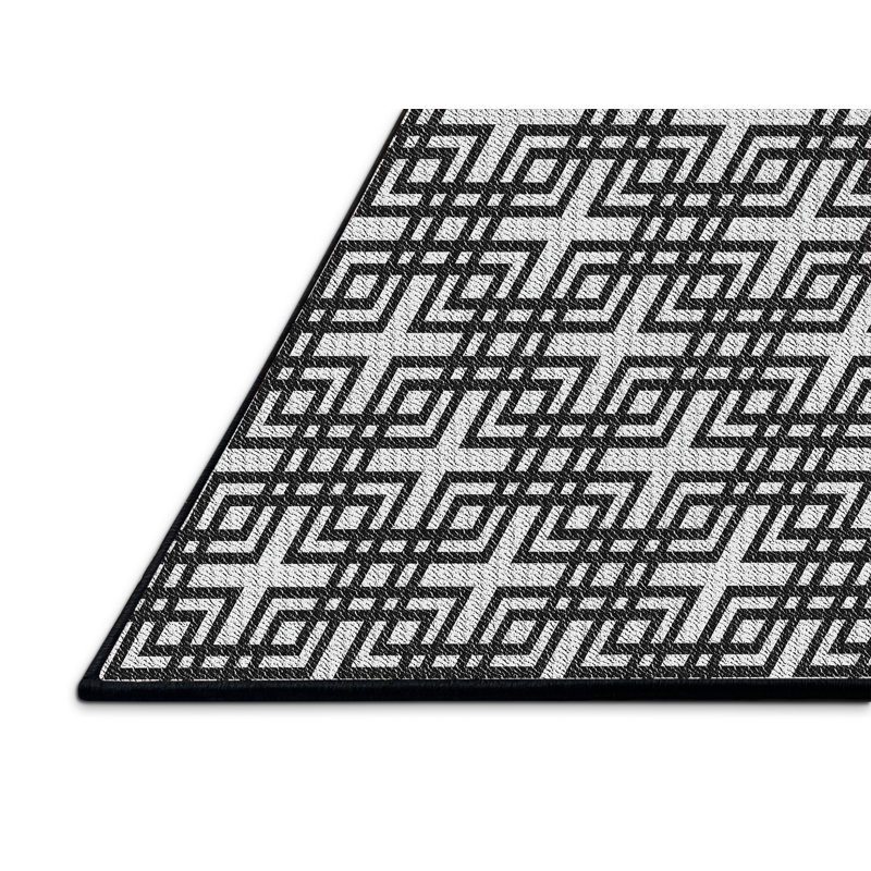 Tapis zone grise à motifs West Newbury, Rectangle 5 pi x 7 pi
