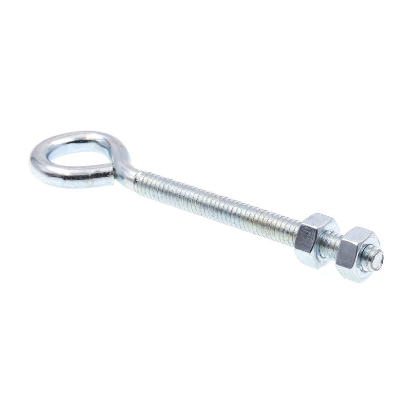 Boulons à œil avec écrous, 1/4 po à 20 x 4 po, acier zingué (paquet de 10)